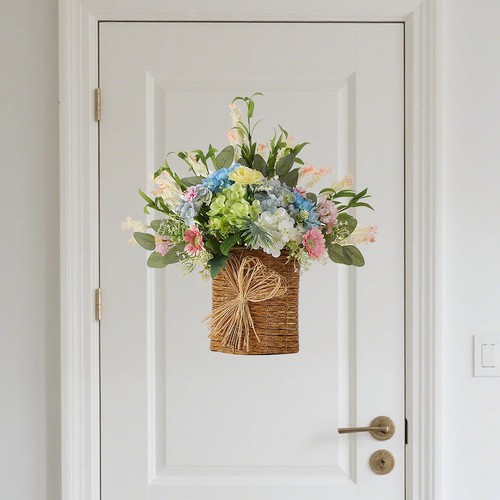 Door hanger basket wreath - door,