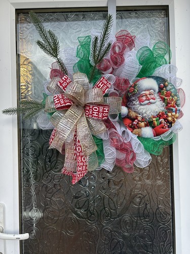 Handmade santa christmas door - handmade,