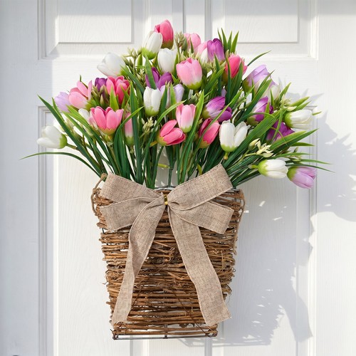 35cm artificial tulips wreath - 35cm,