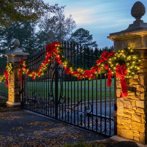 9ft christmas garland with - garland,