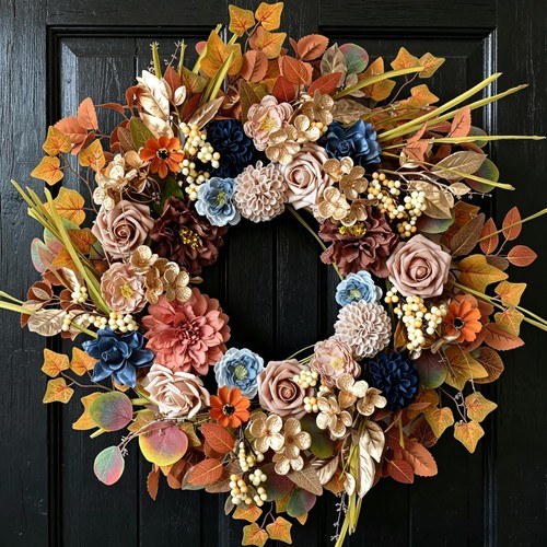 Fall flowers wreath - 24", with