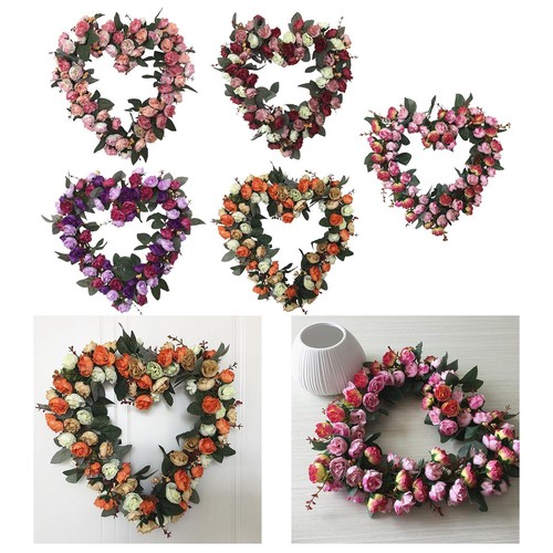 36cm rose wreath front - rose,