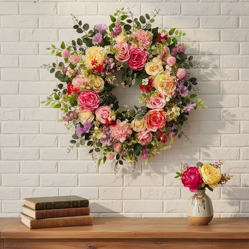 Artificial door wreath - door,