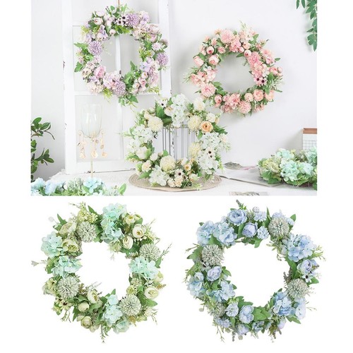 Artificial peony flower wreath - artificial,