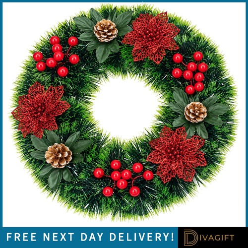 Christmas wreath decorated - christmas,