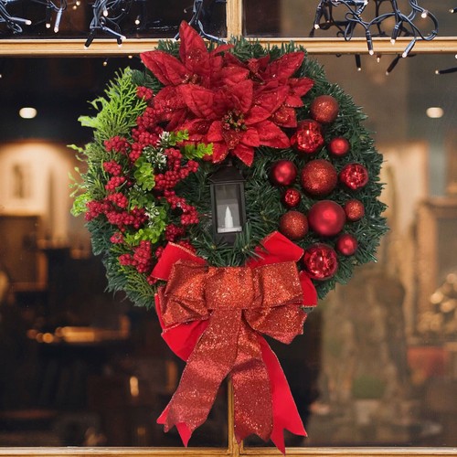 45cm gold christmas wreath - gold,