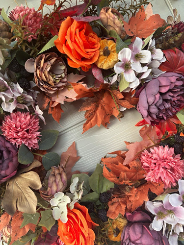 Autumn artificial floral door - floral,