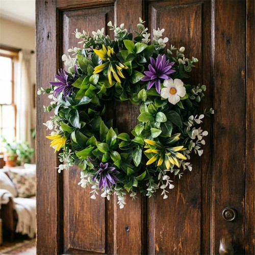Spring wreath eucalyptus - wreath,