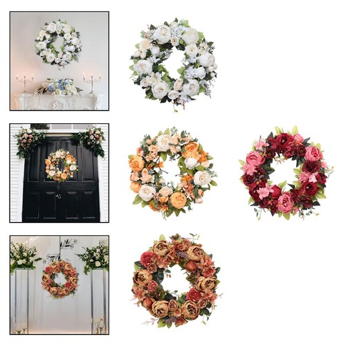 Artificial peony wreath for - peony,