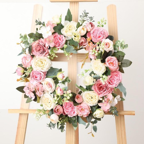 Artificial flower wreath large - artificial,
