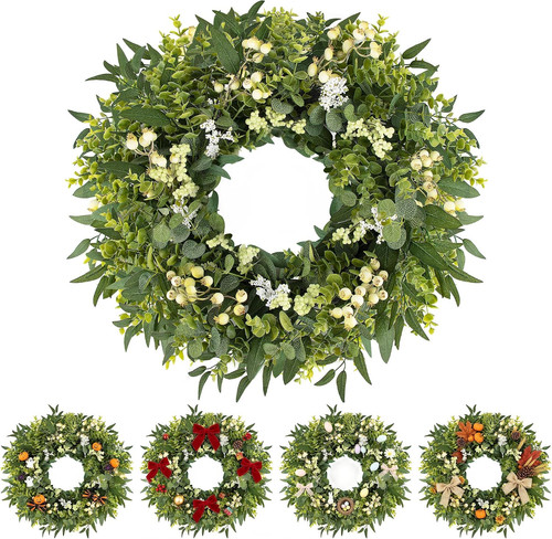 Green wreath with - green,