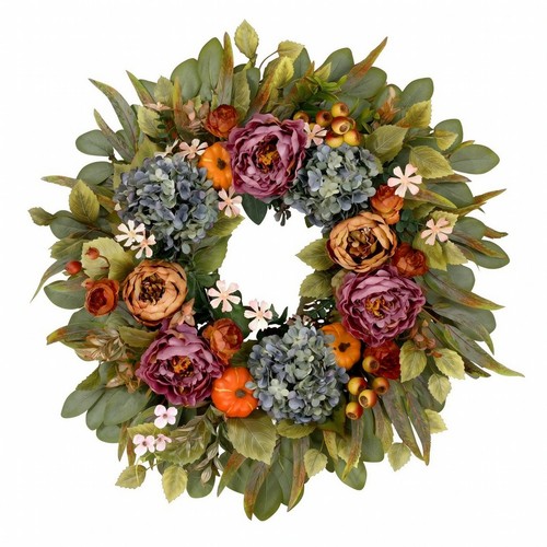 Hydrangea peony wreath indoor - hydrangea,