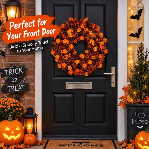 Halloween wreath for front - halloween,