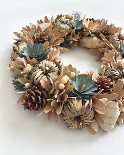 Autumn floral wreath with - floral,