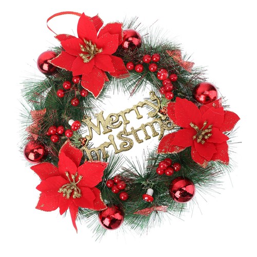 Front door wreath christmas - door,