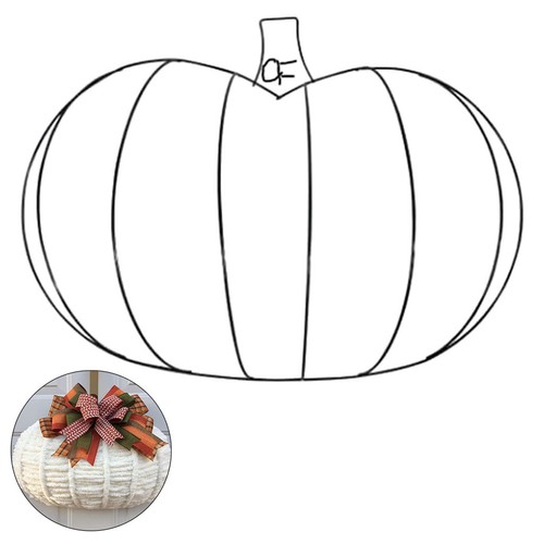 Pumpkin wreath form metal - pumpkin, wire