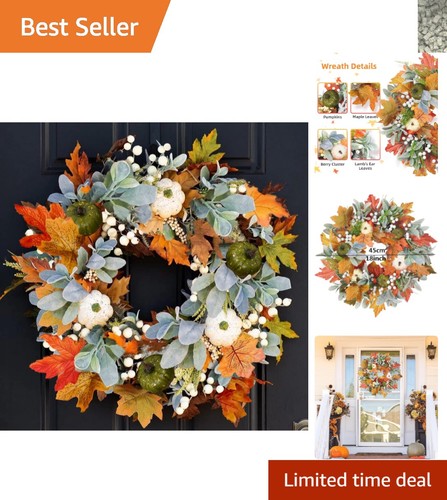 Charming fall wreath with - wreath,