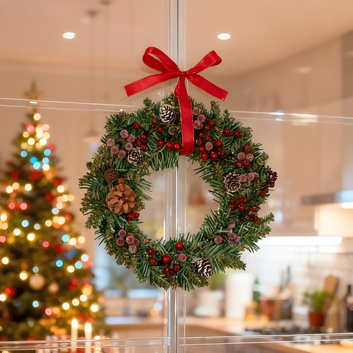 32cm merry christmas wreath - 32cm,