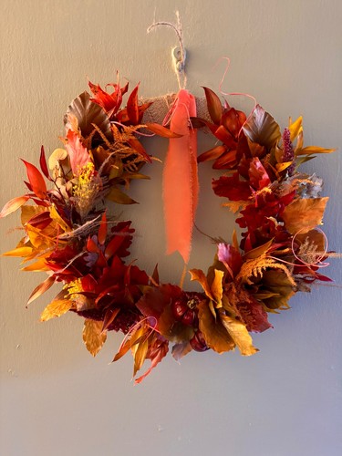 Autumn wreath for - autumn, door