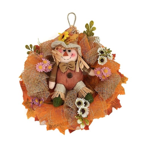 Fall door wreath - door,