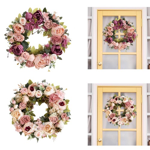 Spring wreath front door - wreath,
