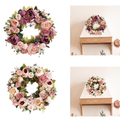 Spring wreath front door - spring,