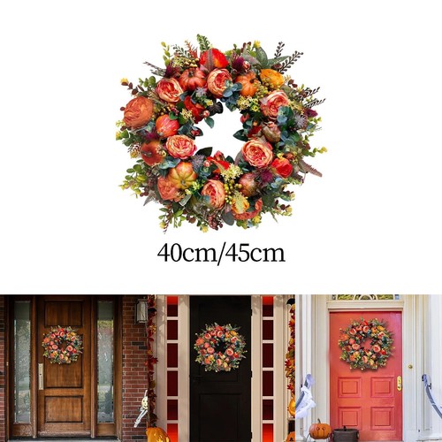 Halloween fall wreath - halloween, front