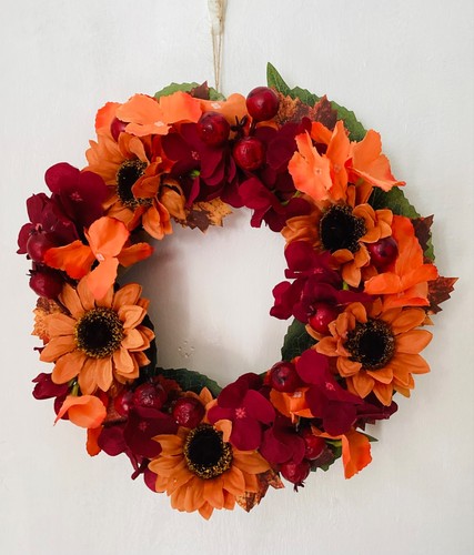 Autumn wreath for - 12”,