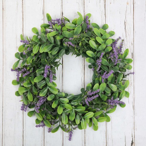 Artificial lavender wreath - artificial,