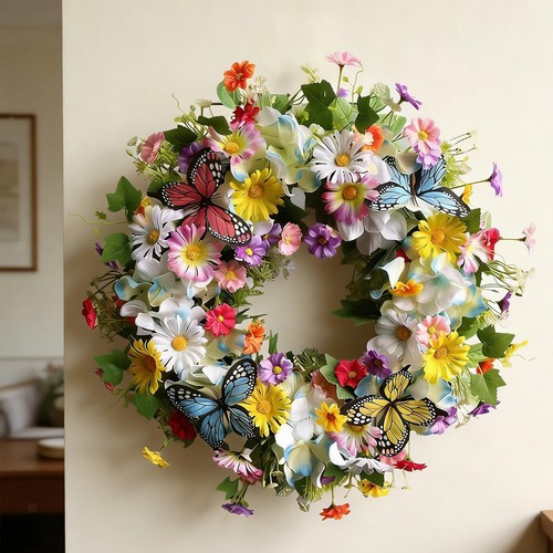 Spring wreath for - for, front